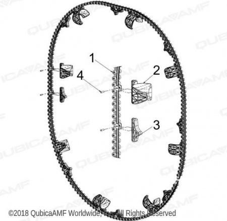 088001562 Цепь с роликами в сборе Roller Chain Assy, Even